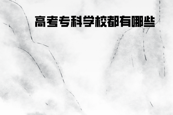 高考專科學校都有哪些