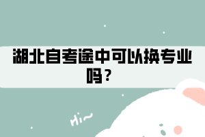 湖北自考途中可以換專業(yè)嗎？
