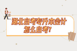 湖北自考專升本會(huì)計(jì)怎么自考？