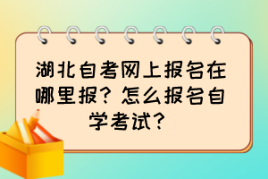 湖北自考網(wǎng)上報名在哪里報？怎么報名自學(xué)考試？