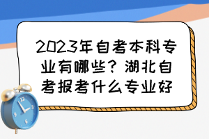 2023年自考本科專業(yè)有哪些？湖北自考報(bào)考什么專業(yè)好？