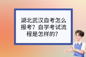 湖北武漢自考怎么報考？自學(xué)考試流程是怎樣的？