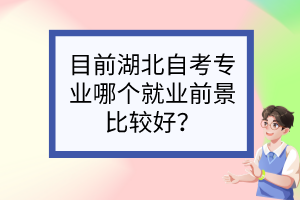 目前湖北自考專業(yè)哪個就業(yè)前景比較好？