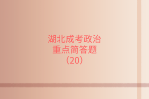 重點(diǎn)簡答題20