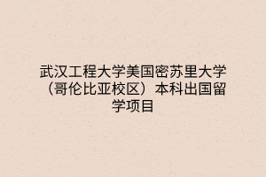 武漢工程大學(xué)美國(guó)密蘇里大學(xué)(哥倫比亞校區(qū))本科出國(guó)留學(xué)項(xiàng)目 武漢工程大學(xué)美國(guó)密蘇里大學(xué)(哥倫比亞校區(qū))本科出國(guó)留學(xué)項(xiàng)目