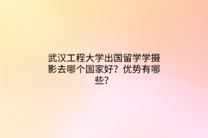 武漢工程大學出國留學學攝影去哪個國家好?優(yōu)勢有哪些? 武漢工程大學出國留學學攝影去哪個國家好?優(yōu)勢有哪些?