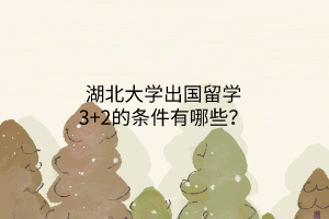 湖北大學(xué)出國留學(xué)3+2的條件有哪些? 湖北大學(xué)出國留學(xué)3+2的條件有哪些?