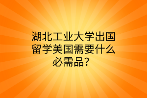 湖北工業(yè)大學(xué)出國(guó)留學(xué)美國(guó)需要什么必需品? 湖北工業(yè)大學(xué)出國(guó)留學(xué)美國(guó)需要什么必需品?