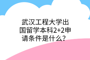 武漢工程大學(xué)出國留學(xué)本科2+2申請(qǐng)條件是什么？