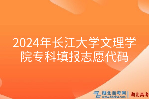 2024年長江大學(xué)文理學(xué)院專科填報(bào)志愿代碼