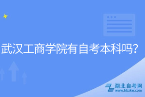 武漢工商學(xué)院有自考本科嗎？