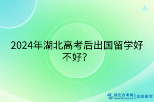 2024年湖北高考后出國留學好不好？