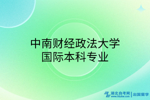 中南財經(jīng)政法大學國際本科專業(yè) 中南財經(jīng)政法大學國際本科專業(yè)