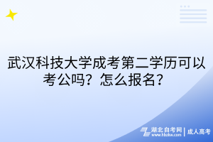 武漢科技大學(xué)成考第二學(xué)歷可以考公嗎？怎么報(bào)名？