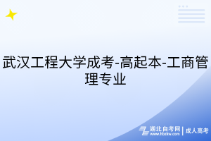 武漢工程大學成考-高起本-工商管理專業(yè)