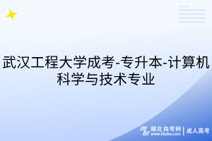 武漢工程大學(xué)成考-專升本-計算機(jī)科學(xué)與技術(shù)專業(yè)