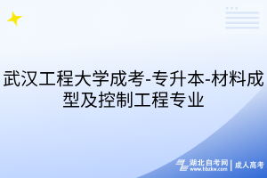 武漢工程大學(xué)成考-專升本-材料成型及控制工程專業(yè)
