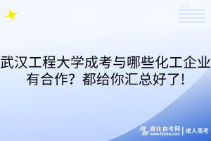 武漢工程大學(xué)成考與哪些化工企業(yè)有合作？都給你匯總好了!