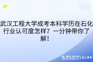 武漢工程大學成考本科學歷在石化行業(yè)認可度怎樣？一分鐘帶你了解！