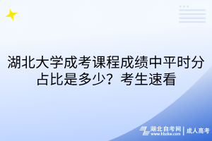 湖北大學(xué)成考課程成績(jī)中平時(shí)分占比是多少？考生速看