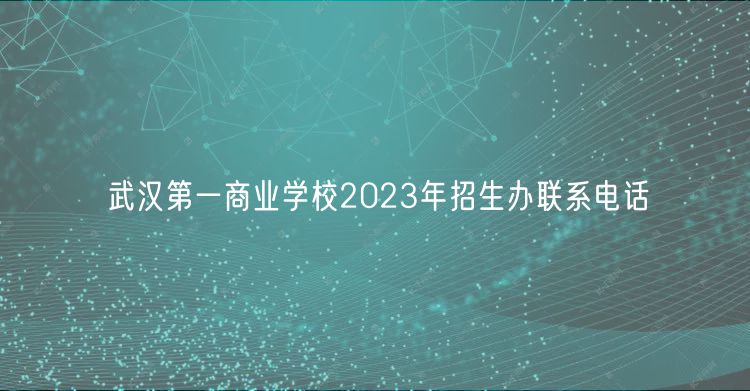 武漢第一商業(yè)學校2023年招生辦聯(lián)系電話