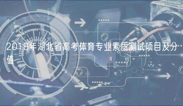 2019年湖北省高考體育專業(yè)素質測試項目及分值