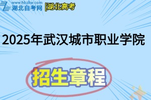 2025年武漢城市職業(yè)學(xué)院普通高考招生章程