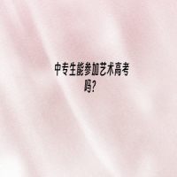 中專生能參加藝術(shù)高考嗎？