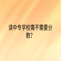 讀中專學(xué)校需不需要分數(shù)？