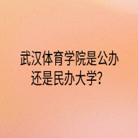 武漢體育學(xué)院是公辦還是民辦大學(xué)？