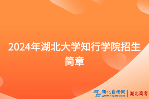 2024年湖北大學(xué)知行學(xué)院招生簡章