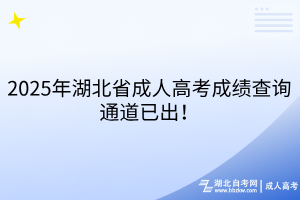 2025年湖北省成人高考成績(jī)查詢通道已出！