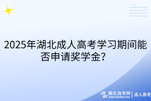 2025年湖北成人高考學(xué)習(xí)期間能否申請(qǐng)獎(jiǎng)學(xué)金？