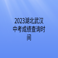2023湖北武漢中考成績查詢時間
