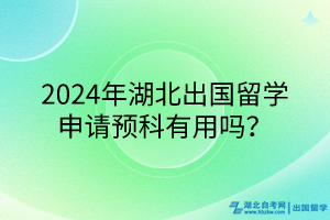 2024年湖北出國留學(xué)申請(qǐng)預(yù)科有用嗎？