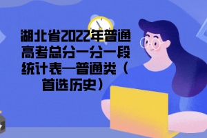 湖北省2022年普通高考總分一分一段統(tǒng)計(jì)表—普通類(首選歷史) 湖北省2022年普通高考總分一分一段統(tǒng)計(jì)表—普通類(首選歷史)
