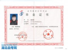 武漢大學(xué)自考本科畢業(yè)證書(shū)樣本