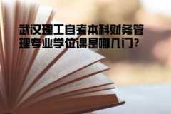 武漢理工自考本科財務(wù)管理專業(yè)學(xué)位課是哪幾門？