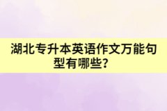 湖北專升本英語作文萬能句型有哪些？