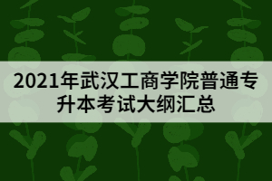 2021年武漢工商學(xué)院普通專(zhuān)升本考試大綱匯總