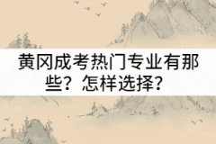 黃岡成考熱門專業(yè)有那些?怎樣選擇適合自己的?