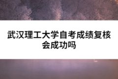 武漢理工大學(xué)自考成績復(fù)核會成功嗎