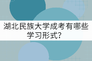 湖北民族大學(xué)成考有哪些學(xué)習(xí)形式？
