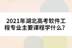 2021年湖北高考軟件工程專業(yè)主要課程學什么？