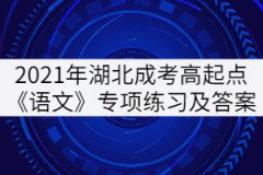 2021年湖北成考高起點(diǎn)《語(yǔ)文》專項(xiàng)練習(xí)及答案：閱讀選擇題