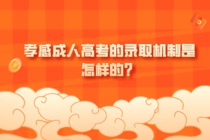 孝感成人高考的錄取機(jī)制是怎樣的?