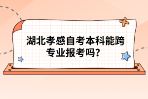湖北孝感自考本科能跨專業(yè)報考嗎?