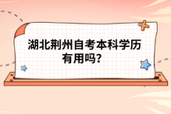 湖北荊州自考本科學(xué)歷有用嗎？