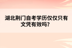 湖北荊門自考學(xué)歷僅僅只有文憑有效嗎?
