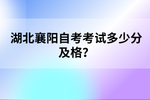 湖北襄陽(yáng)自考考試多少分及格?